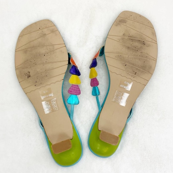 Moda Spana Heeled Flip Flop Toe Sandals 8.5 - Picture 3 of 7